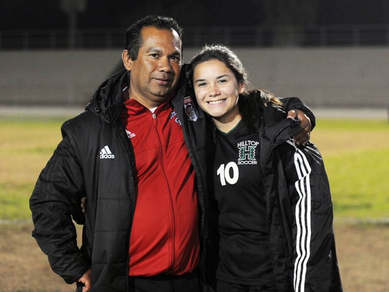 Family feud pits father, daughter on opposite sides of the pitch