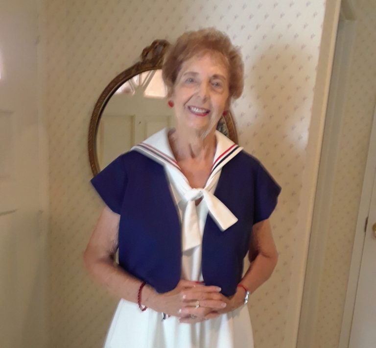 Something red, white and blue she never outgrew