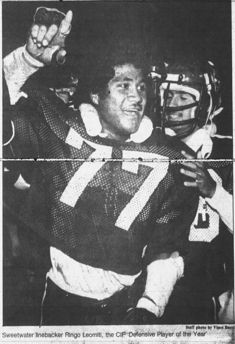 Sweetwater loses a football legend in Ringo Leomiti