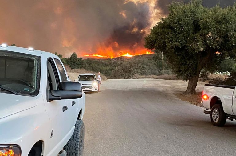 Coach has brush with Valley Fire