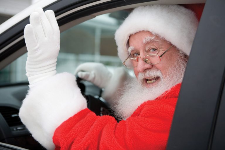 Santa Claus planning to cruise through town