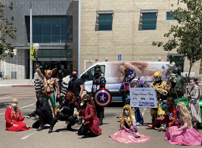 Super moms and other  heroes to distribute diapers