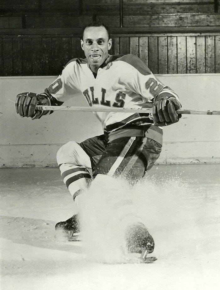 Willie O'ree Signed Ccm Hockey Stick Boston Bruins Legend