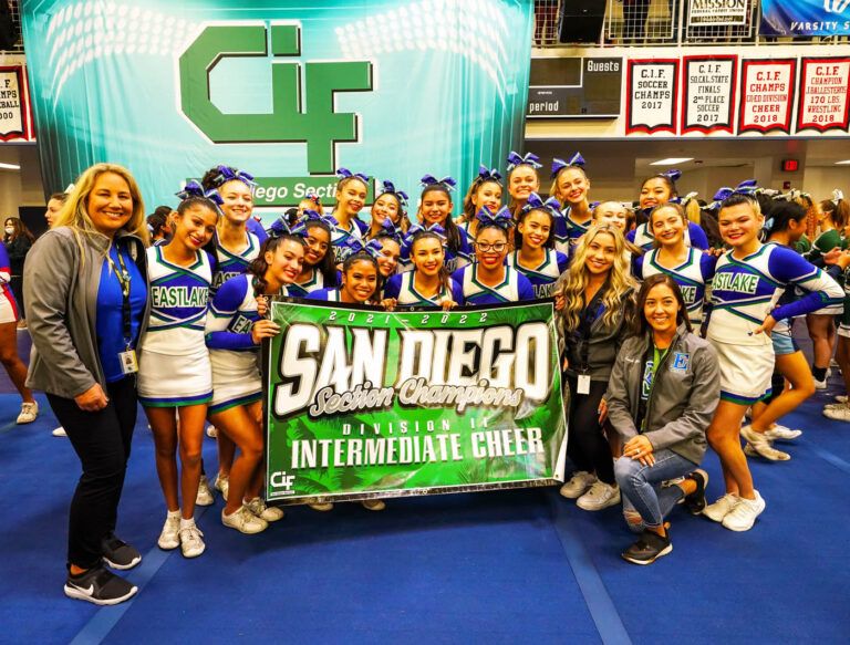 Lady Titans score at San Diego Section cheer championships