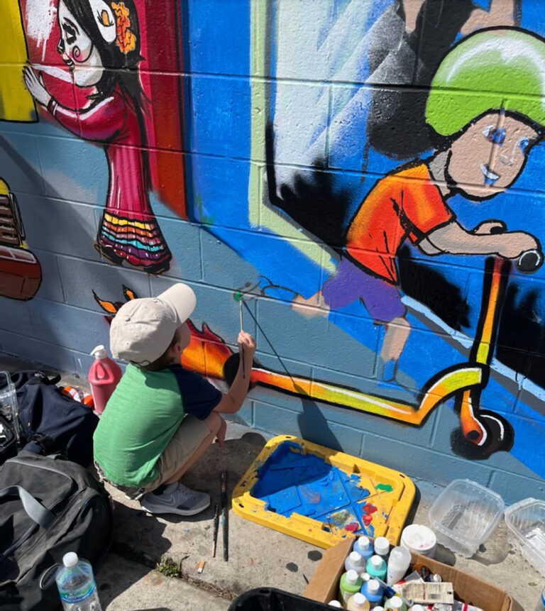 Muralists make their marks