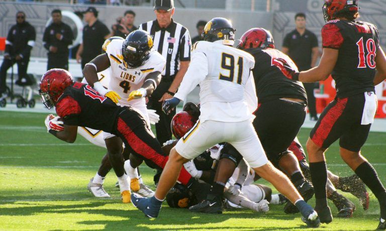 Slow start but FAST finish for Aztecs in season opening 45-14 win