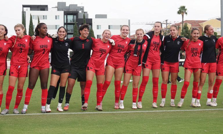 Lady Aztecs take down Lady Rams with tropical storm